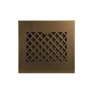 Tuscan 13 in. x 12 in. Steel Gravity Baseboard Floor Regiser, Oil Rubbed Bronze/Powder Coat with Air Control Damper