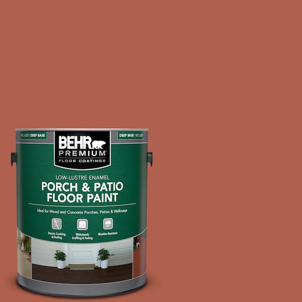 BEHR PREMIUM 1 gal. #BIC-46 Clay Red Low-Lustre Enamel Interior/Exterior Porch and Patio Floor Paint