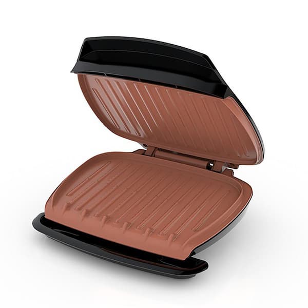 George Foreman 5-Serving Copper Color Classic Plate Electric Indoor Grill  and Panini Press in Black 985118527M - The Home Depot