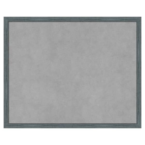 Amanti Art Dixie Blue Grey Rustic Narrow 21 in. x 17 in. Framed Magnetic Board