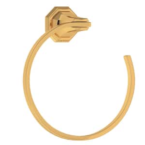 Deco Wall Mounted Hand Towel Holder in English Gold