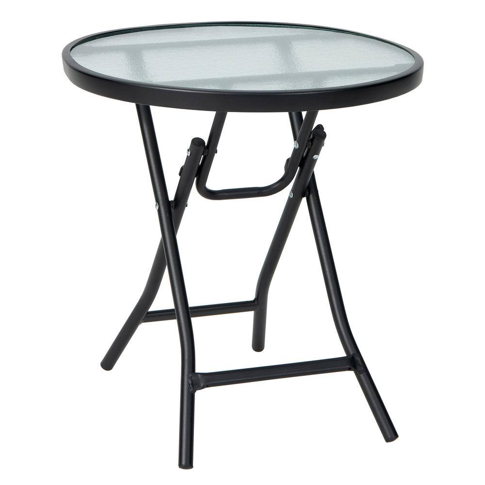 Round Steel Patio Side Table in Black price history on PriceWatchPro