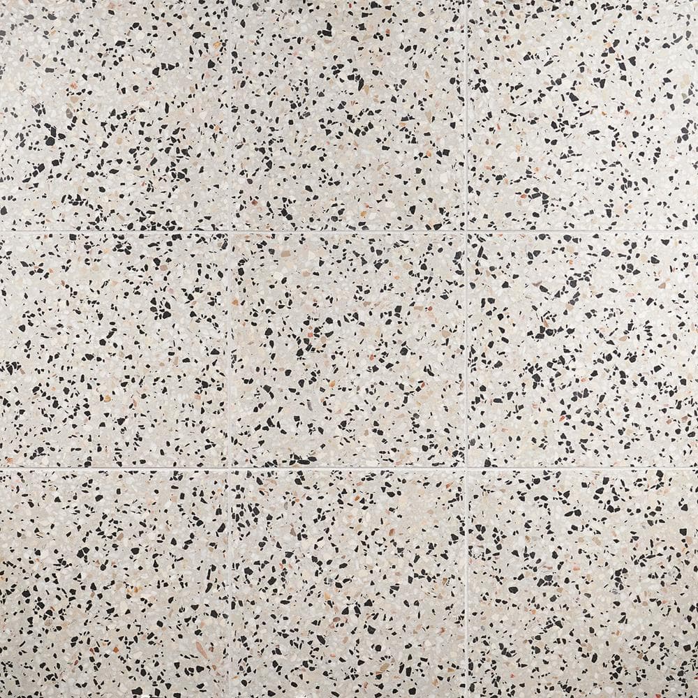 Tarboro 16" Beige Polished Terrazzo Floor and Wall Tile