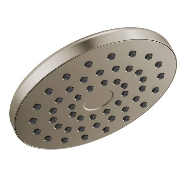PivotPro 1-Spray Patterns 7 in. Wall Mount Fixed Shower Head in Spotshield Brushed Nickel