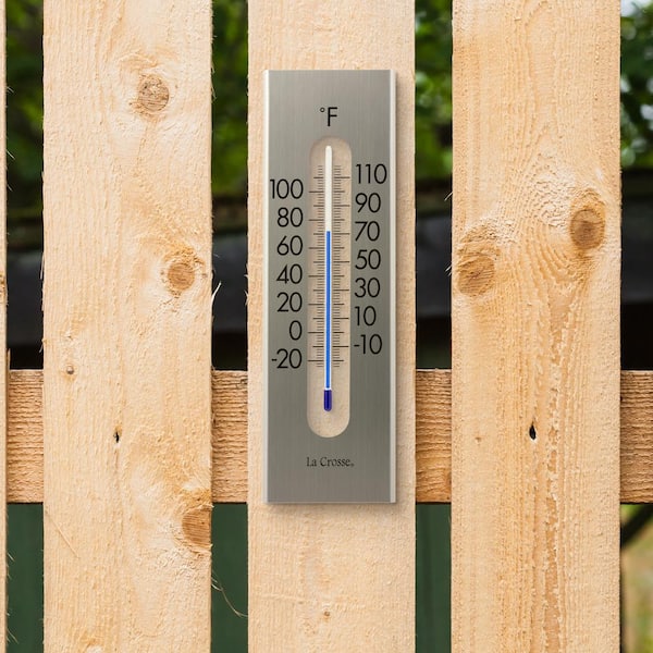 Wood Wall Hang Thermometer Indoor Outdoor Logger Meter Garden