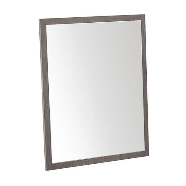 Nova Domus Bronx Grey 34 in. W x 39 in. H Modern Rectangle Wood Framed Mirror