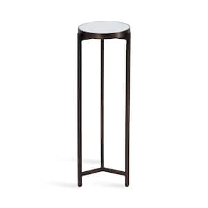 Aguilar 9 in. Bronze Round Glass End Table