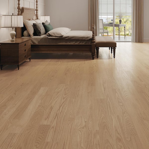 Cloverwood Oak 3/8 in. T x 5 in. W Click-Lock Wire Brushed Engineered Hardwood Flooring (19.7 sq. ft./Case)