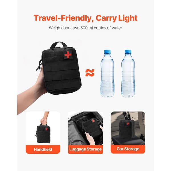 SKYSHALO Survival First Aid Kit 250 Pieces 600 D Nylon Trauma