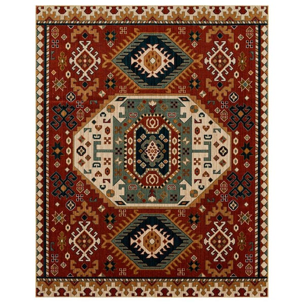 Mohawk Home Bilpass Red 6 ft. x 9 ft. Area Rug