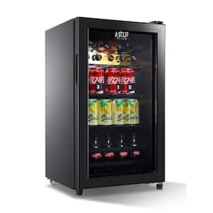 15.75 in. Single Zone 60-Wine Bottles and 120-Can Beverage and Wine Cooler in Black with Adjustable Shelving
