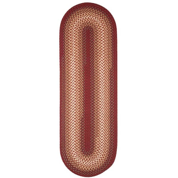 Pioneer Red Multi 2 ft. x 6 ft. Indoor/Outdoor Braided Runner Rug