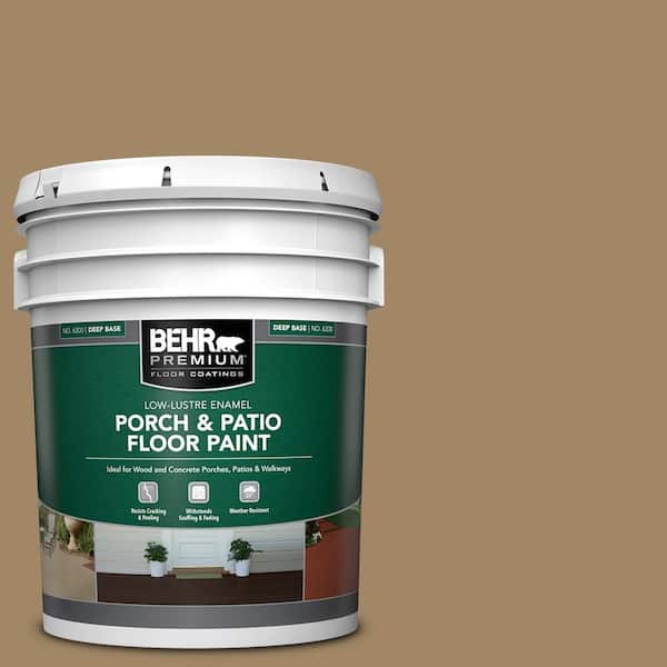 BEHR PREMIUM 5 gal. Home Decorators Collection #HDC-NT-28 Soft Bronze Low-Lustre Enamel Interior/Exterior Porch and Patio Floor Paint