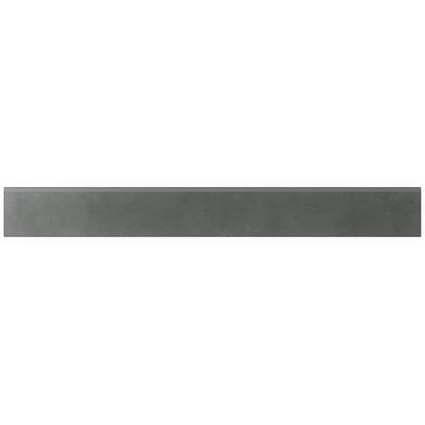 Ivy Hill Tile Ryx Verve Gray 3 in. x 32 in. Matte Porcelain Wall Bullnose Tile Trim
