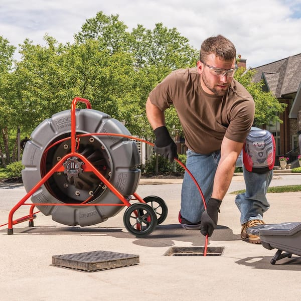 SeeSnake Standard Inspection Sewer Camera Reel (200 ft. Cable for 2 in.-12 in. Lines) and CS12x 12 in. Monitor Bundle
