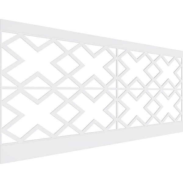 Ekena Millwork 44 in. H x 94-1/2 in. W 28.92 sq. ft. Fowler PVC Wainscot Paneling Kit