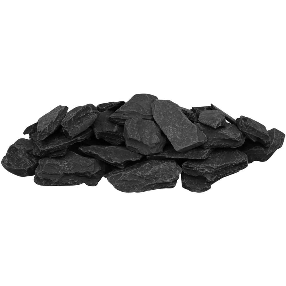Rain Forest Commodity Black Slate 1 in. 0.4 cu. ft. 30 lbs. CRFBSLT-30 - The Home Depot