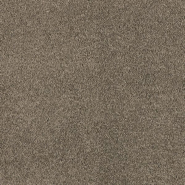 Home Decorators Collection Tailored Trends II Subtle Gray 15 ft. 47 oz. Polyester Textured Carpet - Installation Required
