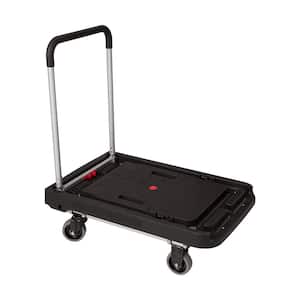 4 Wheel Folding Platform Transport Cart with 500 Pound Capacity, Aluminum