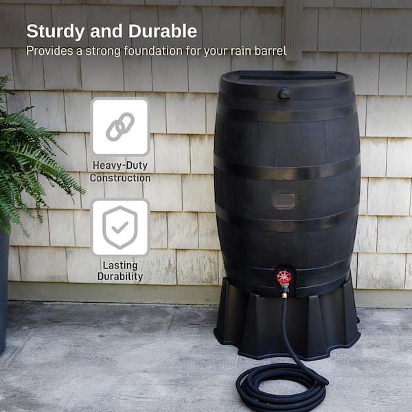RTS Home Accents 50 Rain Collection Accessory Barrel Black