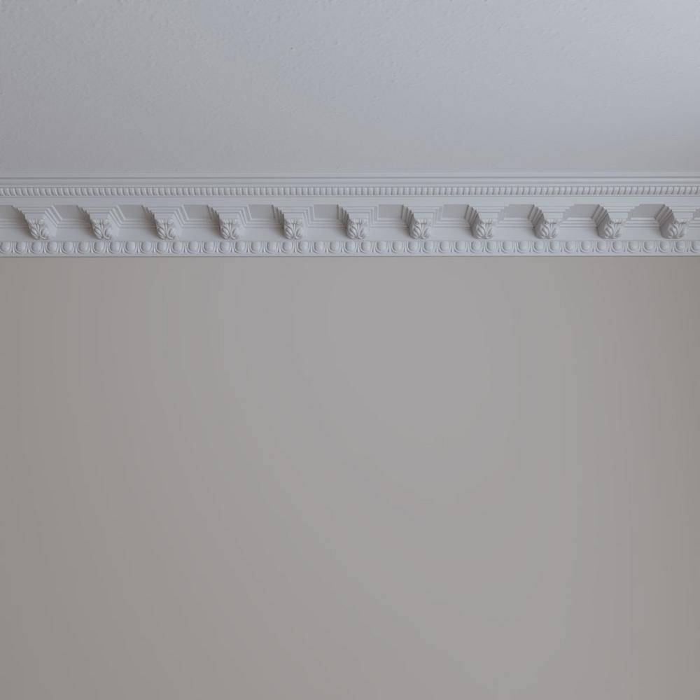 SAMPLE - Endurathane Attica Crown Moulding, 3 7/8"H x 3 5/8"P x 5 3/8"F x 12"L, Factory Primed