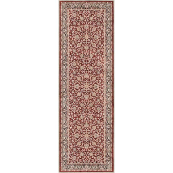 Asha Rome Vintage, Oriental Persian, Red 2 ft. 3 in. x 7 ft. 3 in. Runner, Area Rug