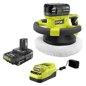 ONE+ 18V Cordless 10 in. Variable Speed Random Orbit Buffer with 2.0 Ah Battery, 4.0 Ah Battery, and Charger