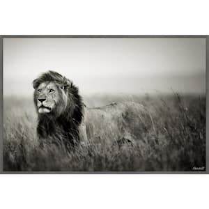 "Be the Boss" by Marmont Hill Floater Framed Canvas Animal Art Print 24 in. x 36 in.