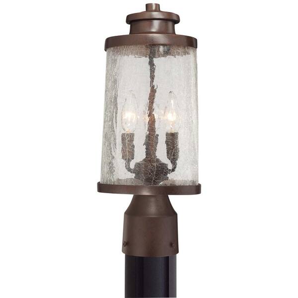 the great outdoors by Minka Lavery Travessa 3-Light Outdoor Architectural Bronze Post Light