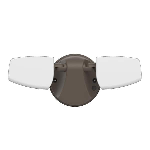 HALO ESF 23.9-Watt Bronze Outdoor Integrated LED Dusk to Dawn Flood Light