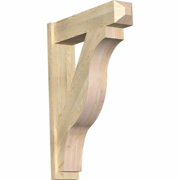 Ekena Millwork 8 in. x 44 in. x 32 in. Douglas Fir Fuston Craftsman Rough Sawn Outlooker