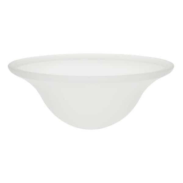5 in. White Frosted Glass Bowl Flush/Semi-Flush Mount Light Lamp Shade with 0.5 in. Neckless Fitter
