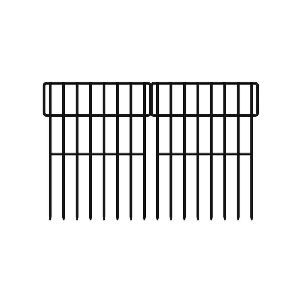 27 ft. L x 17 in. H Black Metal No Dig Fence Outdoor Decorative Animal Barrier Dog Rabbit Fencing Rustproof 25 Pack price history on PriceWatchPro