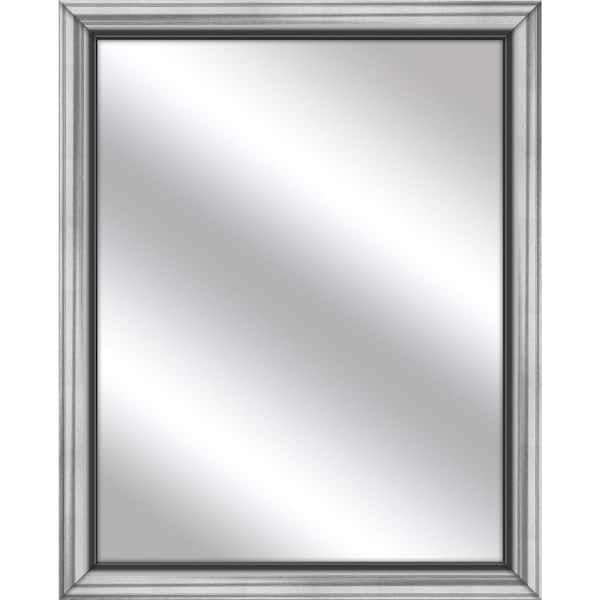 PTM Images Medium Rectangle Stainless Silver Art Deco Mirror (32.75 in. H x 26.75 in. W)