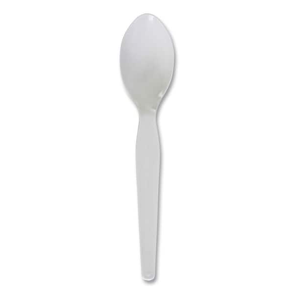 Boardwalk White Heavyweight Disposable Polystyrene Utensils, Teaspoons (1000-Carton)