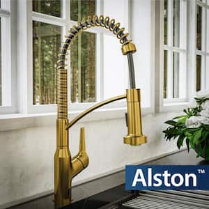 Alston Single Handle Touchless Pull-Down Sprayer Kitchen Faucet in Gold