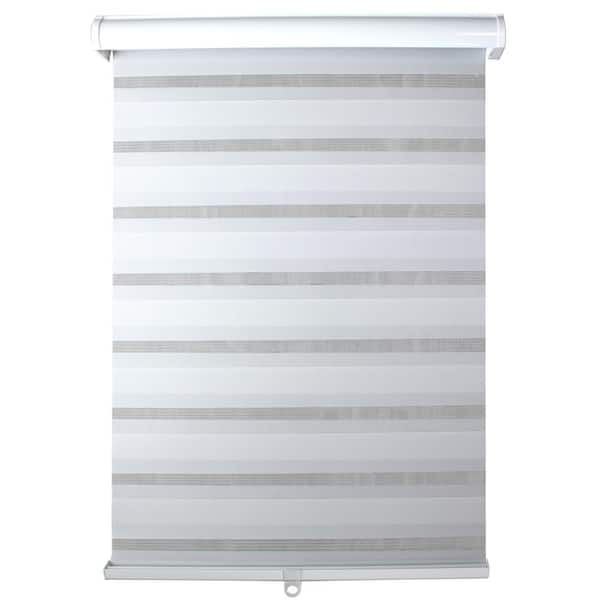 Modern Homes Light Filtering White 27 in. x 72 in. Cordless Sheer Shade