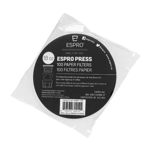 ESPRO Coffee Filters for French Press, 18-oz., (100-Pack)