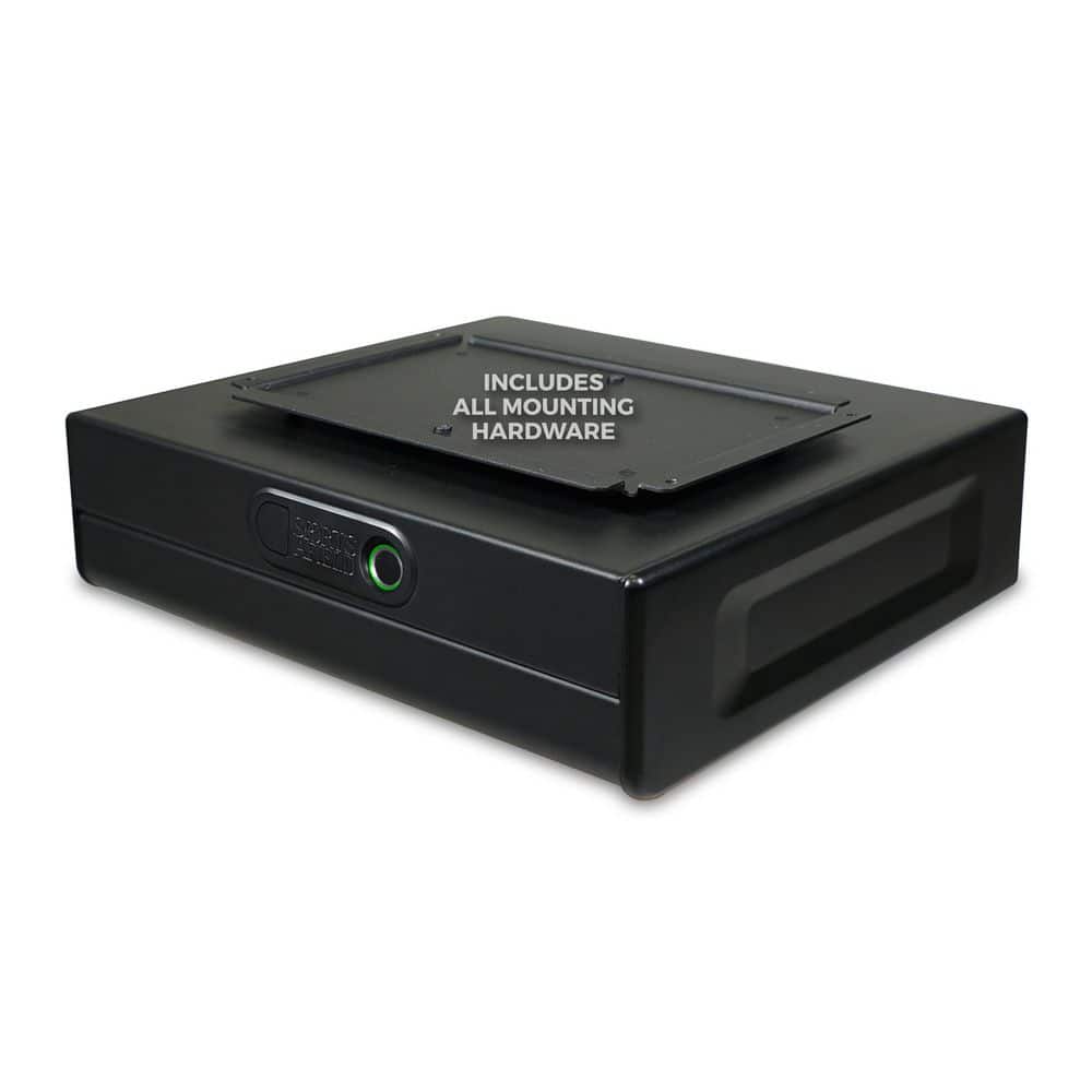 Small Black Biometric Quick Access Gun Safe with Foam Lined Interior