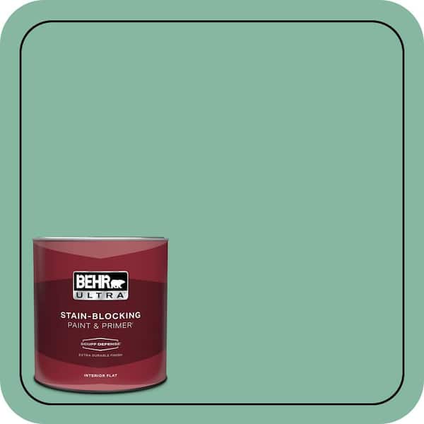 BEHR ULTRA 1 qt. #480D-4 Indian Ocean Extra Durable Flat Interior Paint & Primer