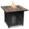 Endless Summer 30 in. W Steel Frame Slate Tile Mantel LP Gas Fire Pit ...