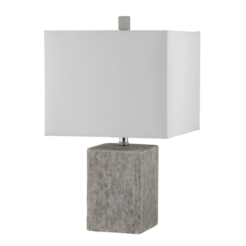Jaxon 21" White and Grey Ceramic Table Lamp Set