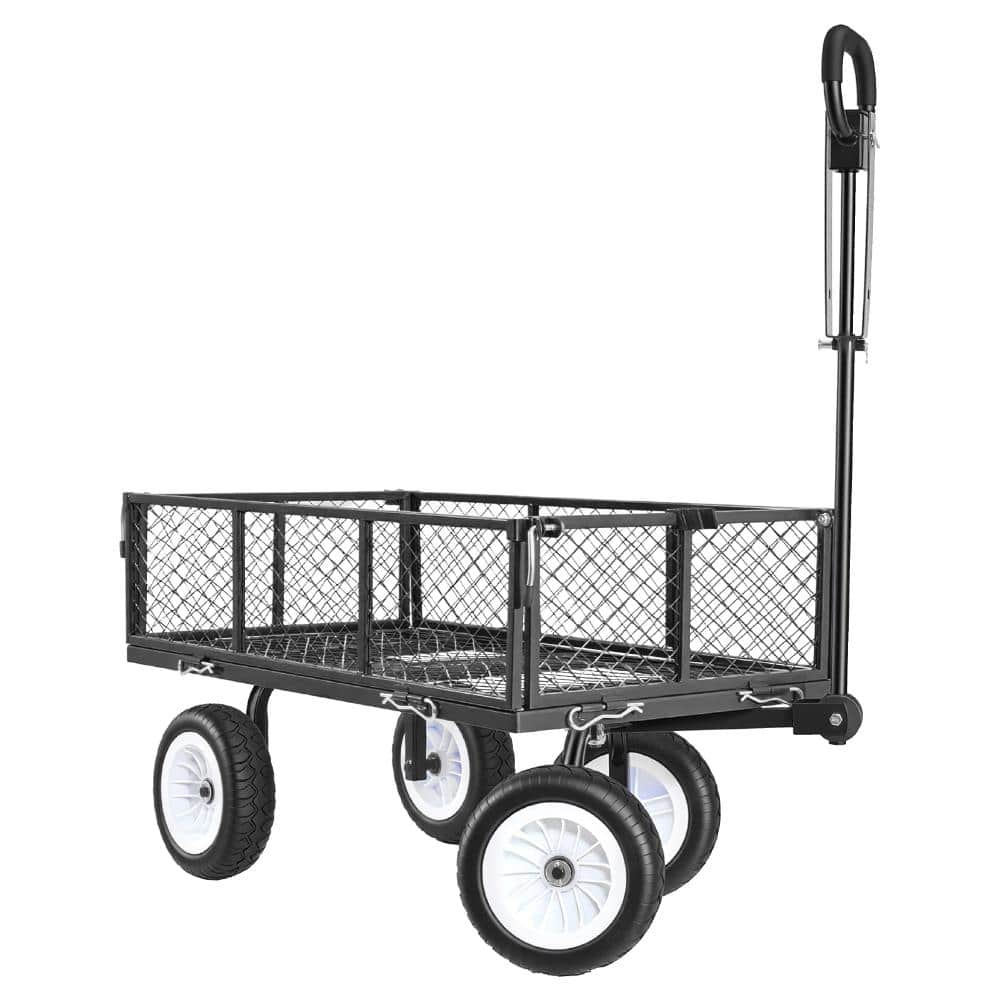 Garden Cart 900 lb. Heavy Duty Steel Wagon, 10 in. Flat-Free PU Tires, Detachable Side Panels, ATV Tractor Hitch price history on PriceWatchPro