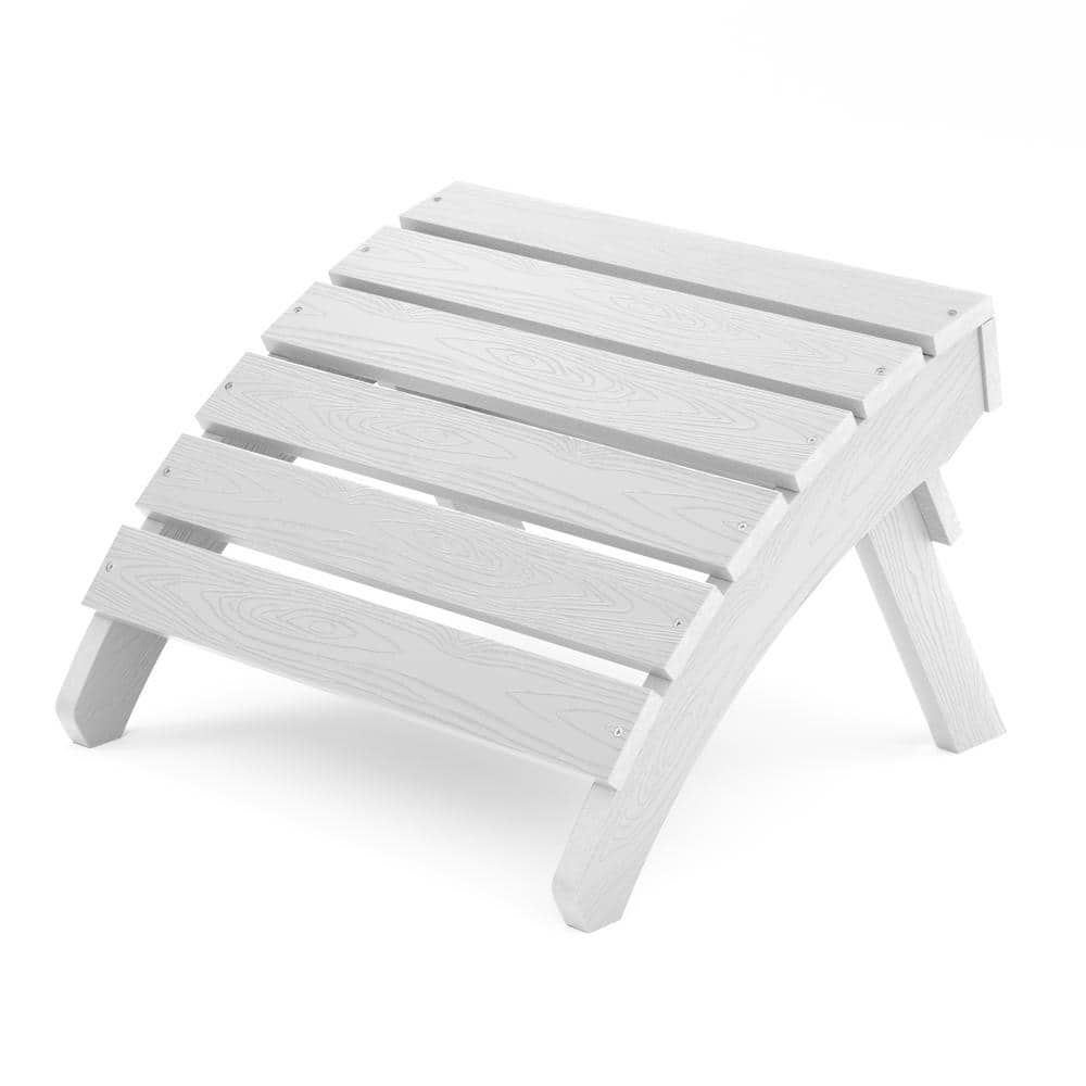 Mximu White Plastic Outdoor Folding Adirondack Ottoman FJJ1324 The   Mximu Outdoor Ottomans Fjj1324 64 1000 