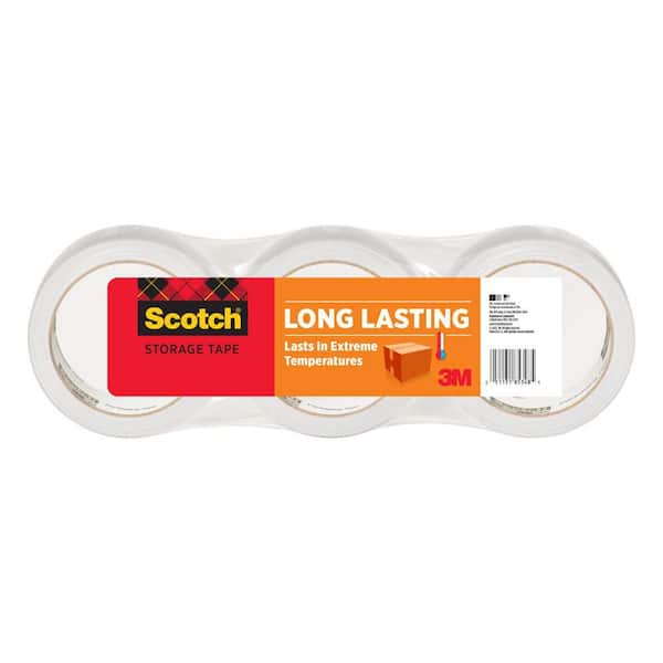 Scotch 1.88 in. x 54.6 yds. Long Lasting Moving and Storage Packaging Tape (3-Pack)
