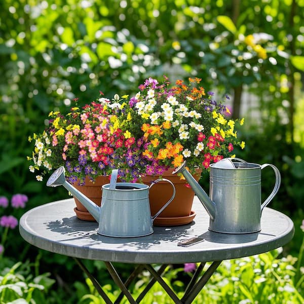 13.5 in. Multi-colored Outdoor Artificial Boxwood Flowers UV