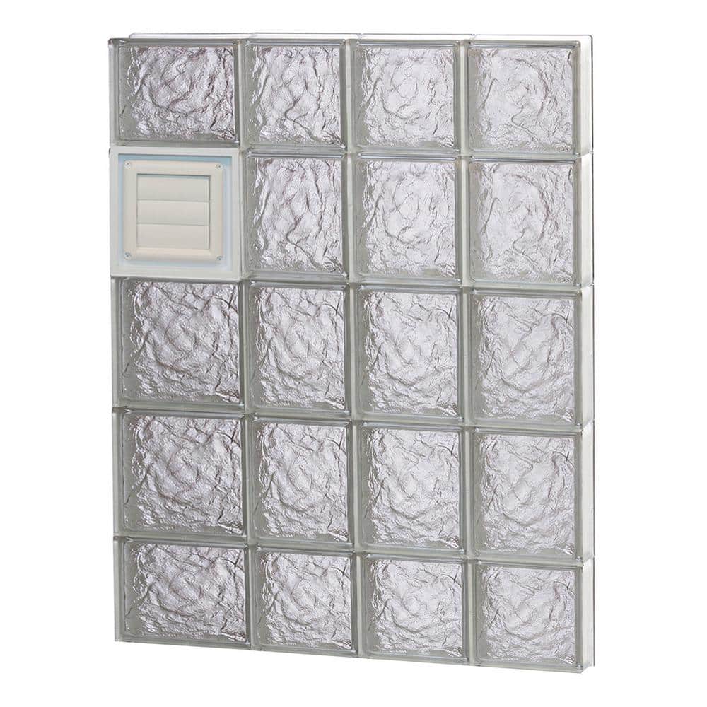 Clearly Secure 25 in. x 34.75 in. x 3.125 in. Frameless Ice Pattern