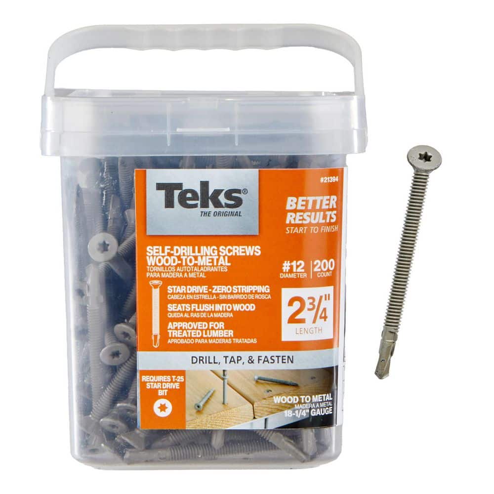 12 x 2-3/4 in. Star Drive Flat Head Self Tapping with Wings Screws (200-Pack) price history on PriceWatchPro