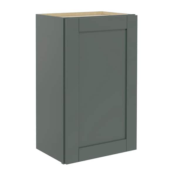 MILL'S PRIDE Richmond Aspen Green 30 in. H x 18 in. W x 12 in. D Plywood Laundry Room Wall Cabinet with 1 Shelf
