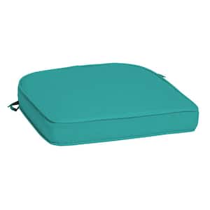 ProFoam 19 in. x 20 in. Surf Teal Rounded Rectangle Outdoor Chair Cushion